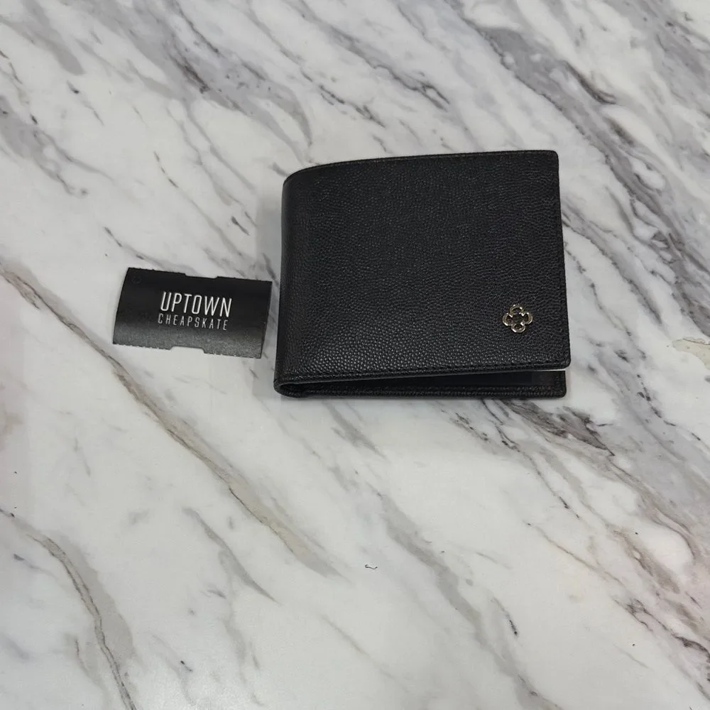Carolina Herrera Black Leather Key & Card Holder